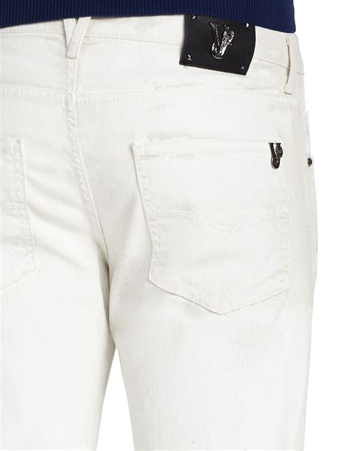 versace white jeans men